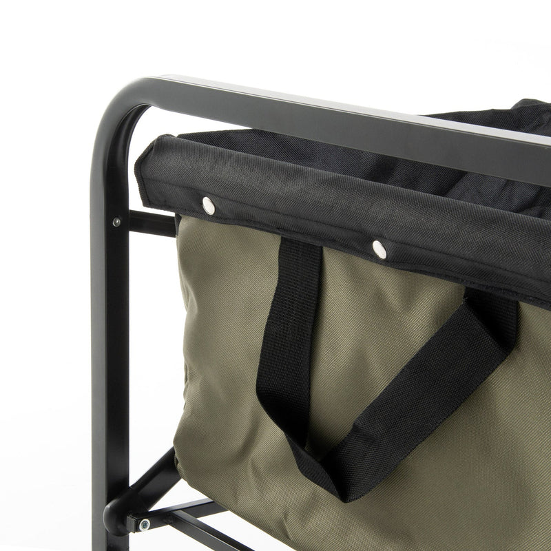 Carrello Pieghevole Portatutto 90x53x77 cm in Metallo Garden Verde Scuro