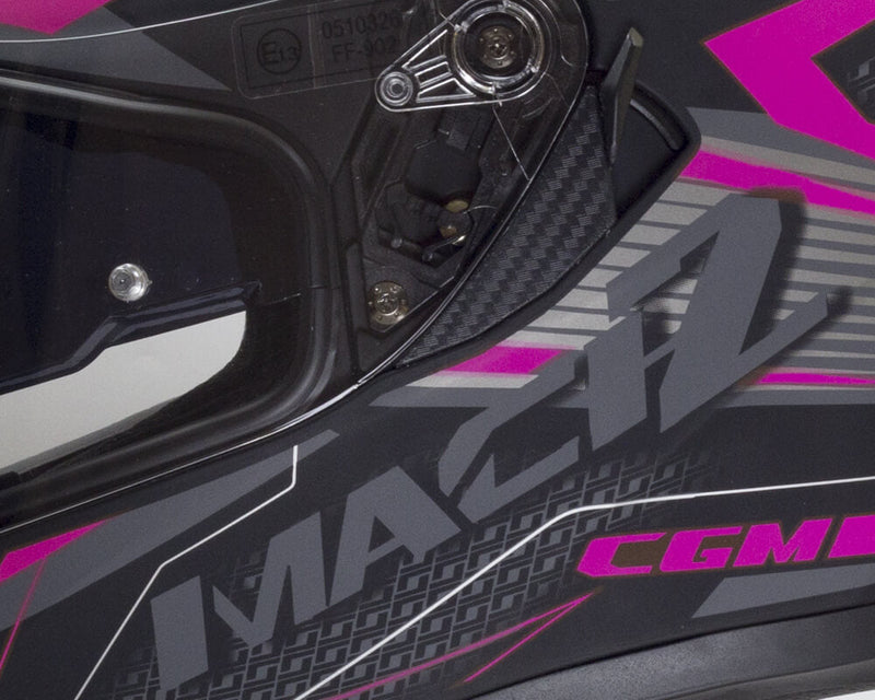 Casco Integrale per Scooter Visiera Lunga CGM Mach 2 316G Fucsia Fluo Opaco Varie Misure