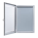 Bacheca con Anta Battente 38,7x51x3,3 cm in Alluminio Porta Poster Silver