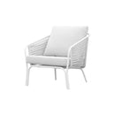 Set  da Giardino  2 Poltrone un Divano e Tavolino Nora in Alluminio