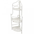 Portapiante Rosalie 3 Piani Bianco Antico 49x35x115 h cm in Acciaio Bianco