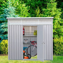 Casetta Box da Giardino 249,1x209,3x231,1 cm in Acciaio Zincato Grigio