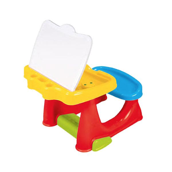 sconto First Red School Desk mit Fach für Kinderschreibwaren