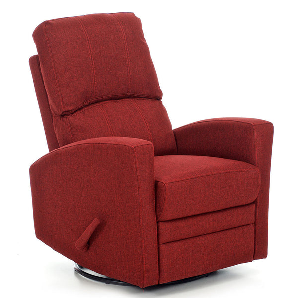 sconto Manuell verstellbarer Still-Relax-Sessel aus rotem Mamy-Stoff