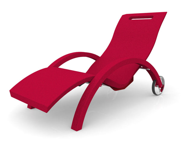 Lettino Chaise Longue da Esterno Giardino Inclinabile con Ruote Arkema Serendipity Cherry acquista
