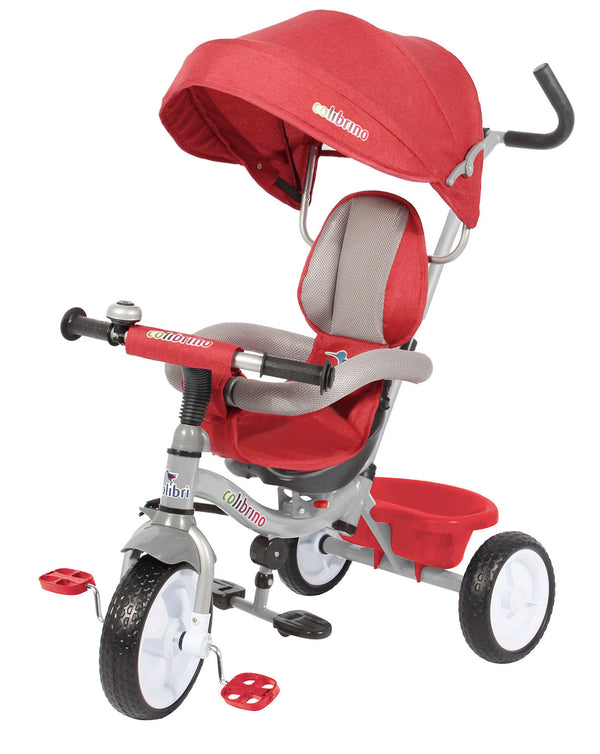 online Triciclo Passeggino per Bambini 86x50x98 cm con Parasole Colibrino Denim Rosso