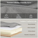 Panca Fondo Letto 126x48,5x57 cm con Contenitore e Braccioli Arrotolati in Tessuto Effetto Velluto Grigio Chiaro      