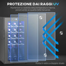 Cantinetta Vino Refrigerata per 15 Bottiglie Capacità 44L con Controllo Temperatura Nero    