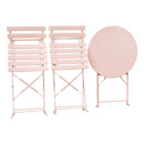 Set Tavolino e 2 Sedie Pieghevoli da Giardino Teresa Salsa Rosa 