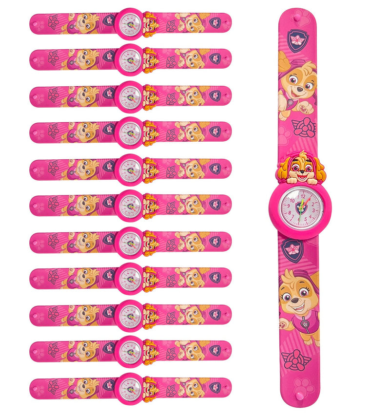 Set 12 Orologi da Polso Bracciale per Bambini Paw Patrol Rosa
