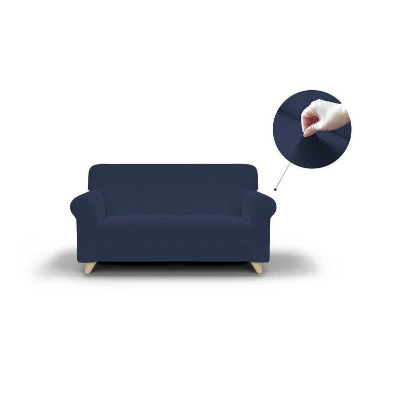 Copridivano Elasticizzato in Poliestere Dahlia Blu Scuro Varie Misure