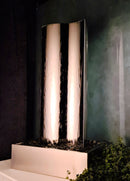 Cascata a Parete Verticale 70x130x50 cm in Acciaio Topazio