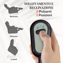Poltrona Reclinabile Alzapersona 74x94x111 cm con Telecomando in Tessuto Effetto Lino Grigio Scuro 