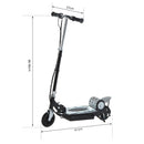 Monopattino Elettrico per Bambini 120W Pieghevole con Freno e Cavalletto Nero 