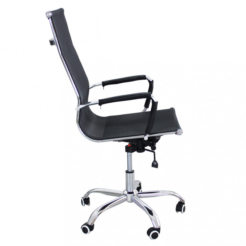 Poltrona da Ufficio Kristy 60x60x115/125 h cm in Poliuretano Nero