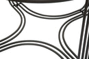 Tavoli da Caffé Dublino Coppia Ø81x47 - 71x43 cm in Ferro e Vetro Nero