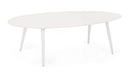 Tavolino da Salotto 120x75x36 cm in Alluminio Ridley Bianco