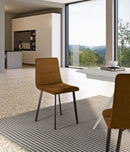 Set 4 Sedie Ariel 46x55x87,5 cm in Tessuto Easy-Clean Marrone       