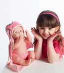 Bambola Bebè Neonato con Accappatoio Principessa 43cm JC Toys