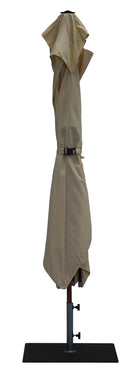 Ombrellone da Giardino 3x2 m Palo Ø38 mm in Alluminio Effetto Legno Tessuto Poliestere Trend Wood Ecru