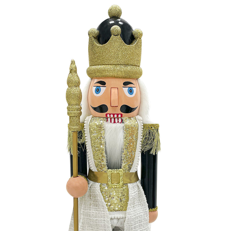 Soldato Schiaccianoci Natalizio H80 cm Nero e Oro