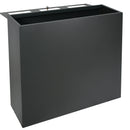Pattumiera per Raccolta Differenziata 3 Scomparti Capacità 180 lt 90x30x80 cm in Acciaio Antracite 