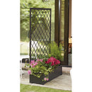 Fioriera da Giardino in Metallo 90x32xH150cm Rama Steel Jasmine Antracite