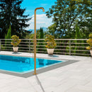 Doccia da Giardino in Acciaio Inox con Doccino Sined Chia Oro 