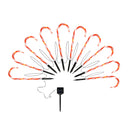 Luci di Natale da Esterno con 10 Bastoncini di Zucchero ad Alimentazione Solare