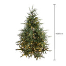 Albero di Natale Artificiale H260 cm Abete Gran Sasso 4681 Tips 720 Led Verde