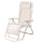 Sedia Gran RelaxImbottita Reclinabile E Richiudibile 65x90x110 cm in Acciaio PVC e Poliestere Avorio Rio Plus