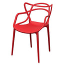 Set 4 Sedie 55x54x82 cm in Polipropilene Sveva Rosse