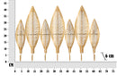 Appendiabiti Long Leaf 65x42,5x6 cm in Ferro 