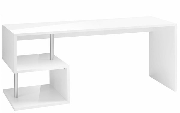 Scrivania con 2 Ripiani 180x60x77,5 cm Esse Bianco Lucido acquista