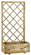 Fioriera da Giardino con Traliccio 70x35xh140 cm in Legno Impregnato