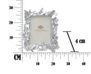 Cornice Farfalle 24,5x4x30,5 cm in Poliresina e Vetro Argento