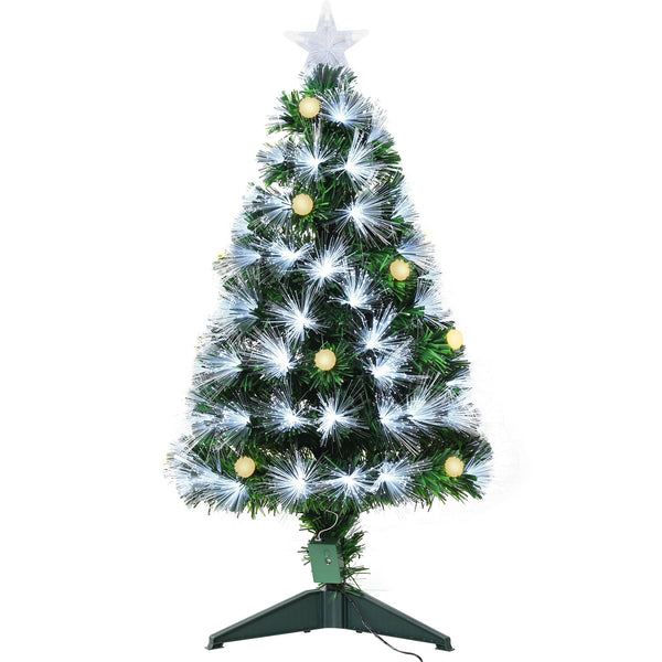 Künstlicher Weihnachtsbaum 90 cm 90 Zweige mit LED-Lichtleiter hellgrüne Kiefer prezzo