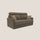 Divano Letto 2 Posti 176x102x97 cm in Tessuto Grigio Chiaro