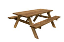 Tavolo con Panche da Campeggio 177x154x74 cm in Legno