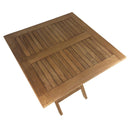 Tavolo Pieghevole Quadrato per Giardino Burraco 80x80 cm Salvaspazio in Teak