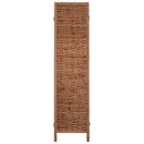 Separé 4 Pannelli in Bambù e Legno Scuro 180x180x2 cm 