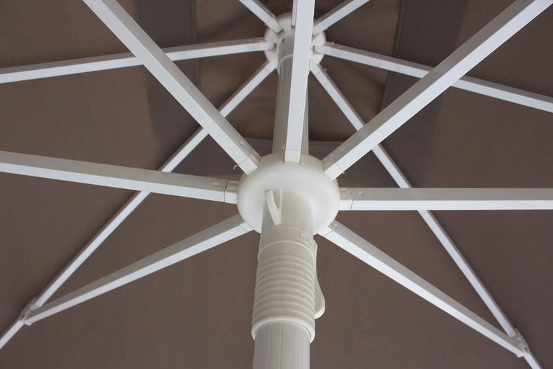 Ombrellone da Giardino 2,25x2,25 m Palo Ø40 mm in Alluminio Maffei Kronos Tortora