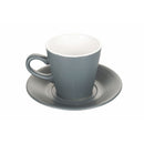 Set 6 Tazzine da Caffè con Piattino e Stand Ø6x6 cm in Gres VdE Tivoli 1996 Shades of stone