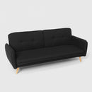 Divano Letto Clic Clac 186x85x80 cm in Tessuto Nero