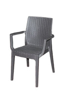 Sedia da Giardino 55x54x85 cm in Resina Marrone