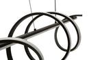 Lampadario LED Spiral 101x25x30 cm in Alluminio e Ferro e PVC Nero e Bianco      