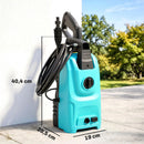 Idropulitrice ad Alta Pressione 20,5x19x40,4 cm Potenza 1500W con Ugello Regolabile e Kit Pulizia Blu      