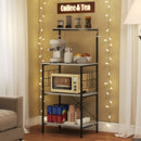 Scaffale Cucina a 4 Livelli in Stile Industriale 60x42x134,5 cm Struttura in Metallo Rovere   