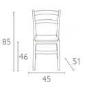 Set 4 Sedie da Giardino in Polipropilene Vandi Bianche