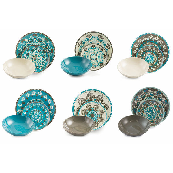acquista Villa d'Este Cala Jondal Tafelservice aus Porzellan und Steinzeug 18-teilig